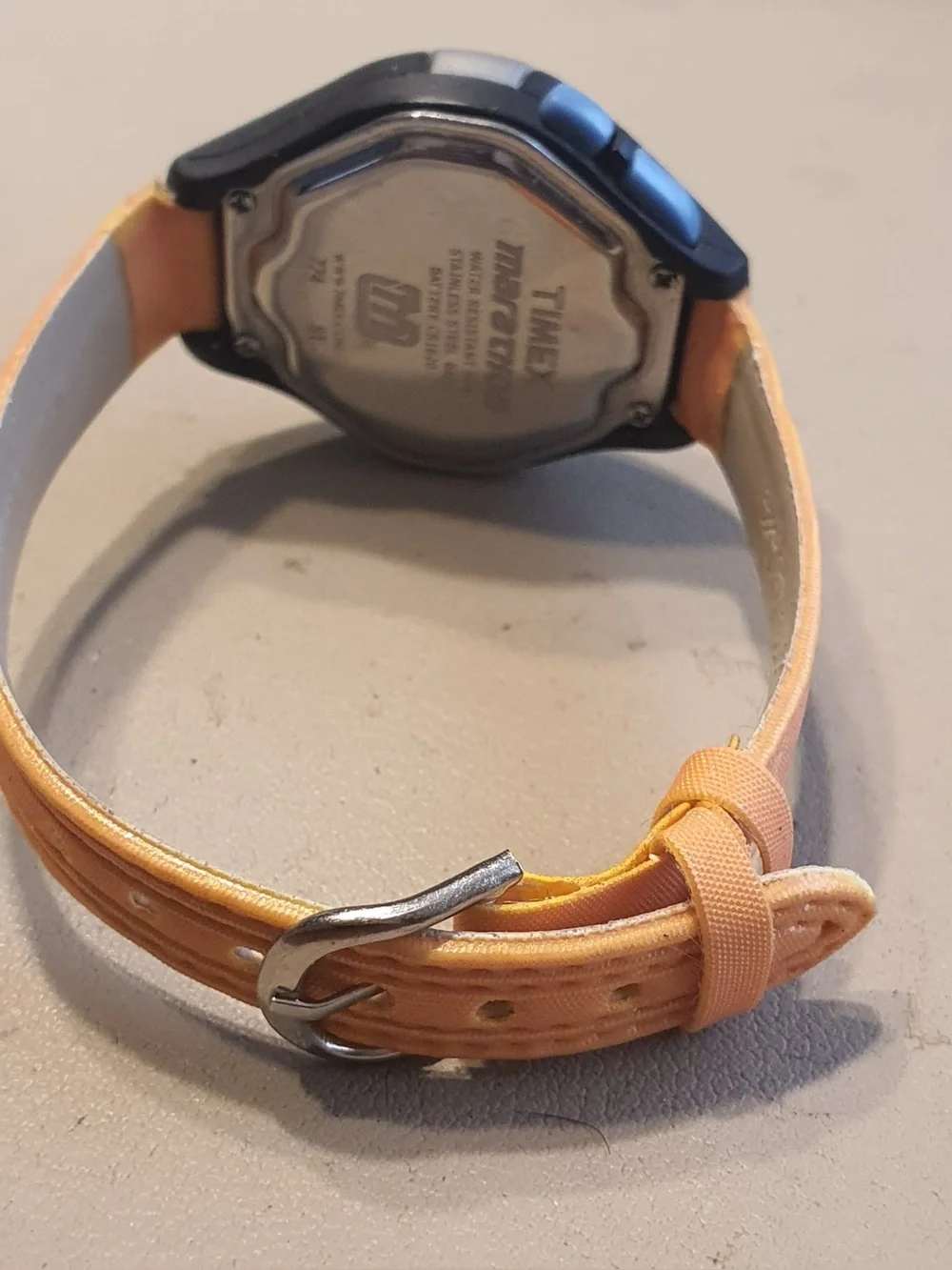 🦋10/$20🦋 Marathon Silver/Black Leather Digital Alarm Chrono Women's Watch